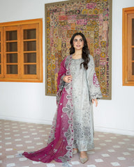 Imrozia Premium Chiffon Embroidered Wedding Collection 3Piece Unstitched / Stitched