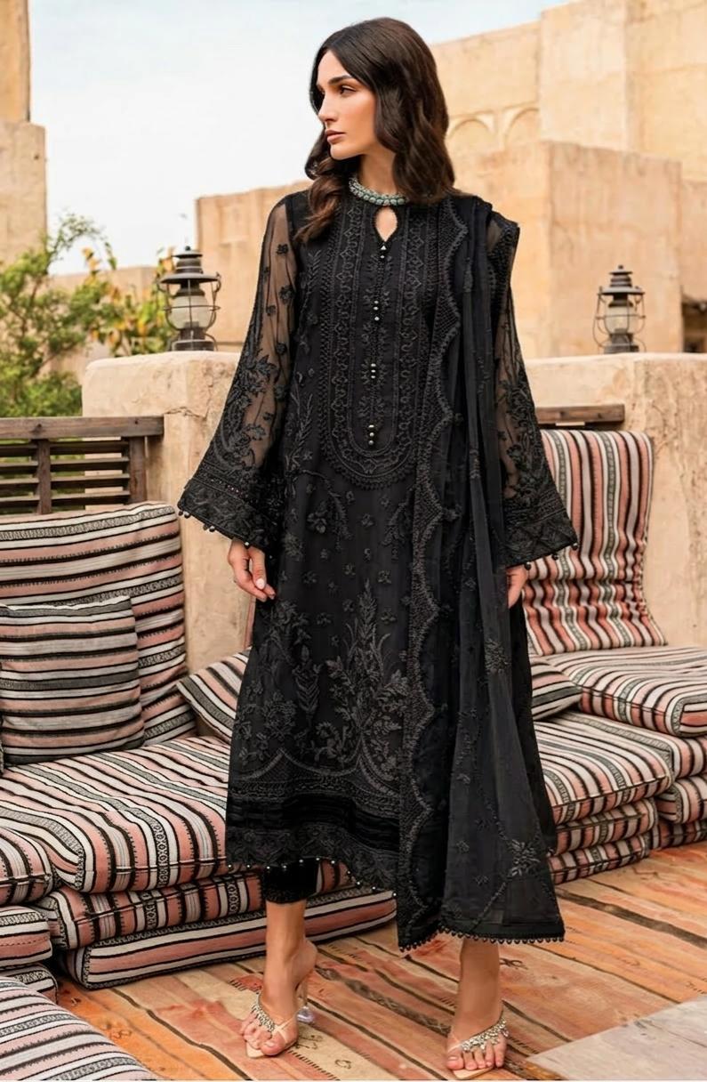 Gulaal Embroidered Chiffon Wedding Collection 3 Piece Unstitched / Stitched
