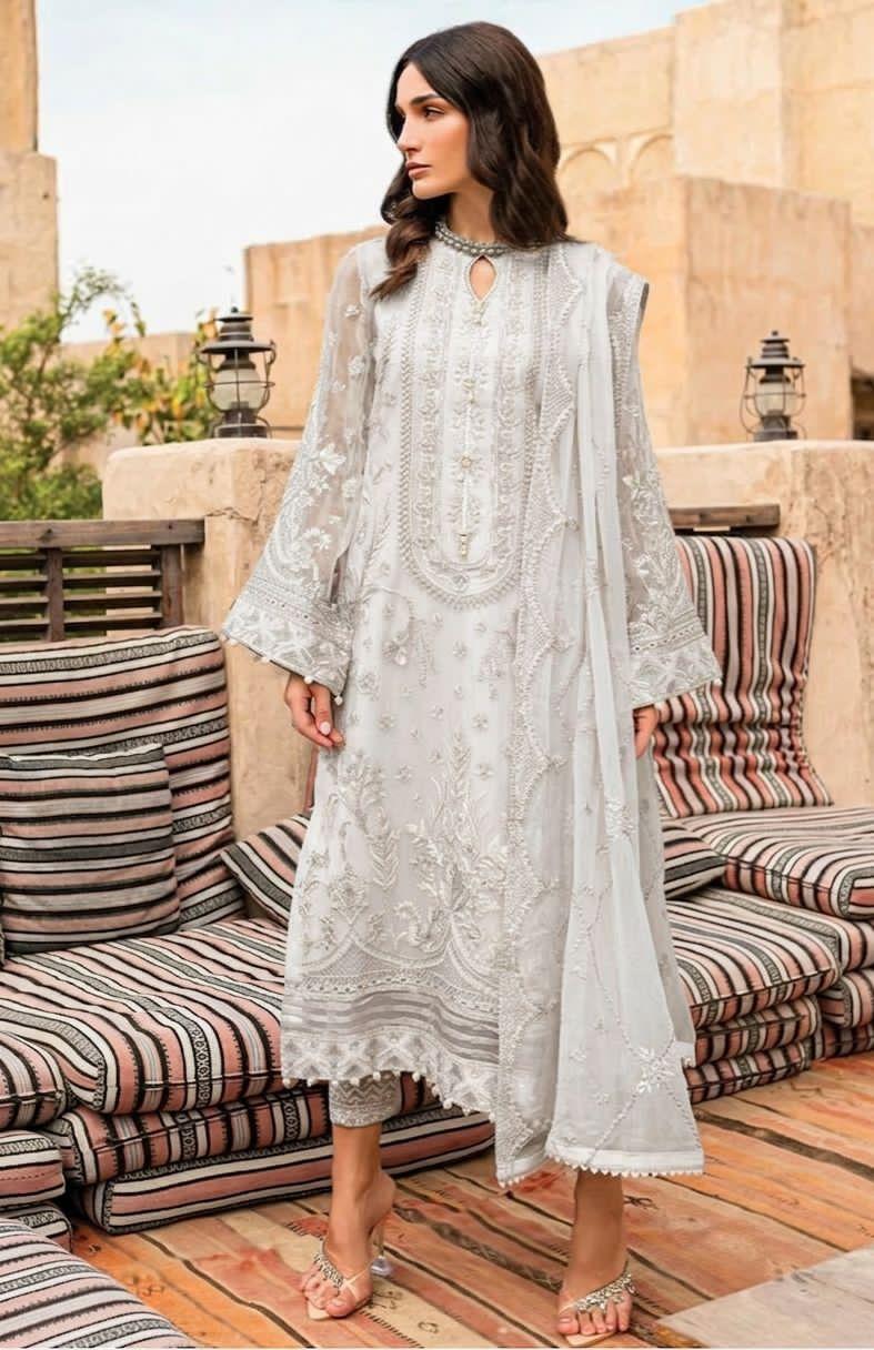 Gulaal Embroidered Chiffon Wedding Collection 3 Piece Unstitched / Stitched