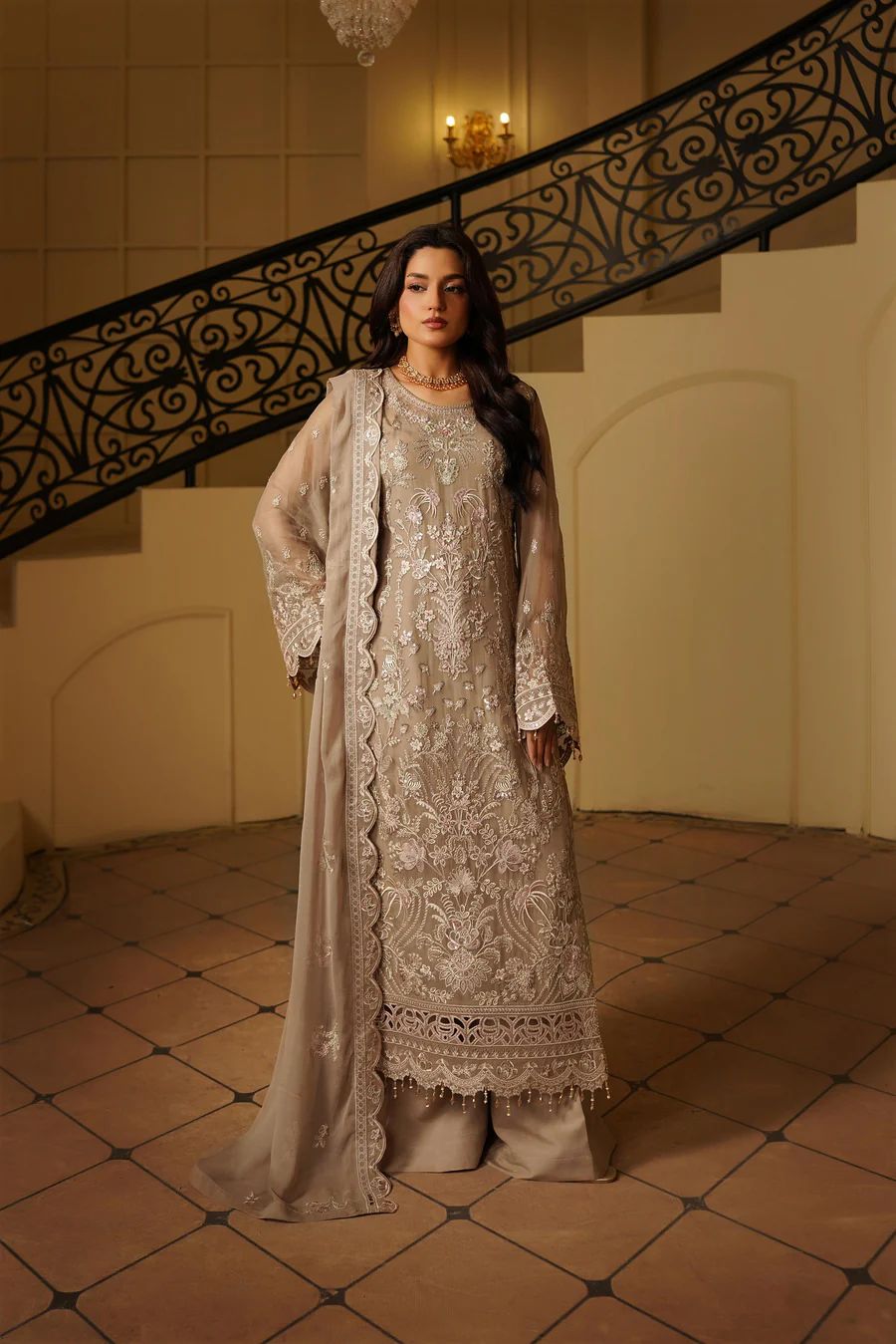 Maryams Formal Collection Chiffon Embroidery 3ps Unstitched / Stitched