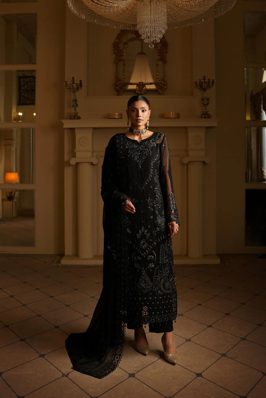 Maryams Formal Collection Chiffon Embroidery 3ps Unstitched / Stitched