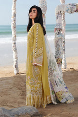 Qalamkar Luxury Lawn Chikan Kari Embroidered 3 Piece Unstitched / Stitched