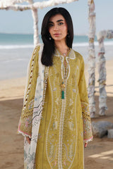 Qalamkar Luxury Lawn Chikan Kari Embroidered 3 Piece Unstitched / Stitched