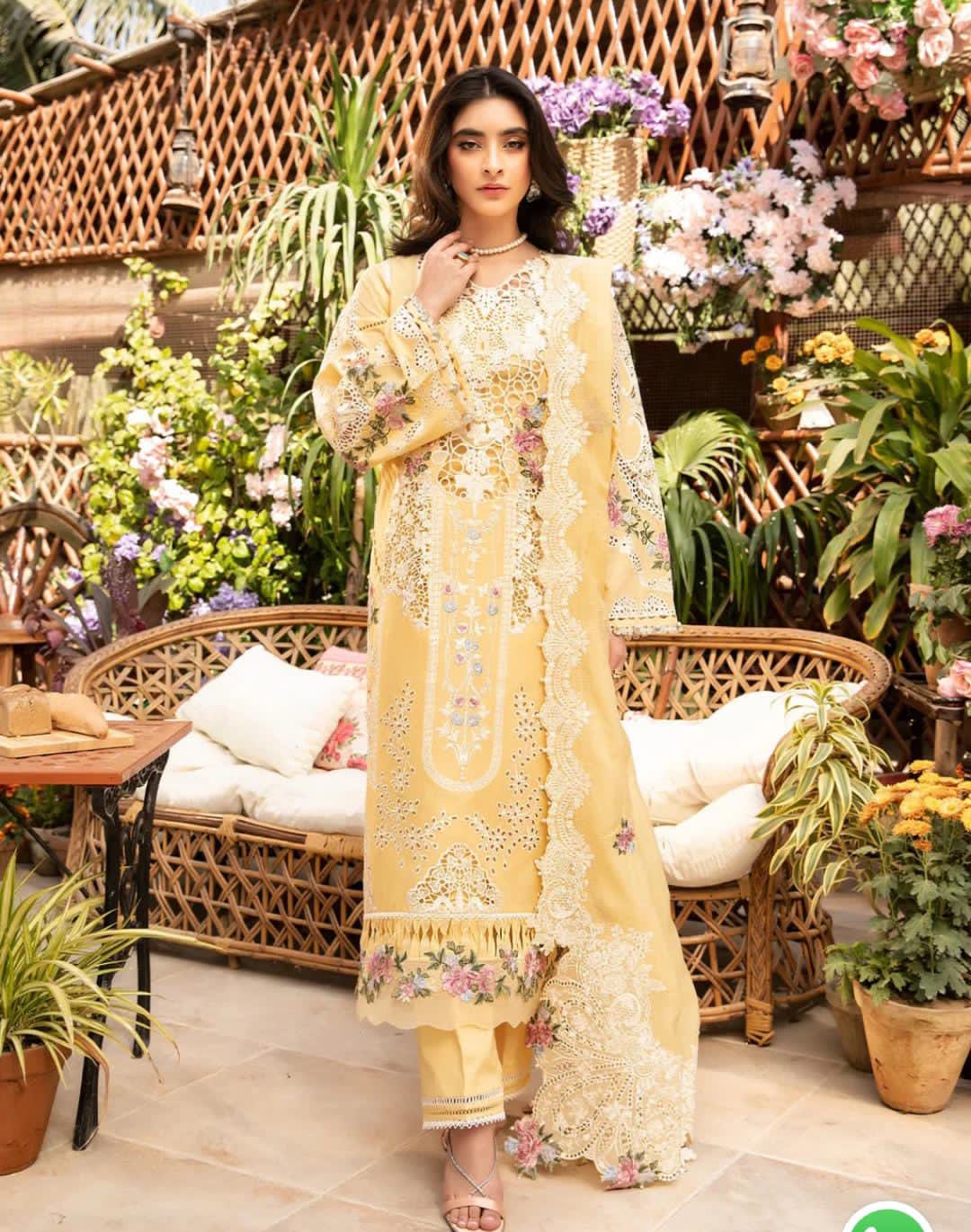 Elaf New Arrival Luxury Lawn Embroidery 3 Piece Unstitched / Stitched