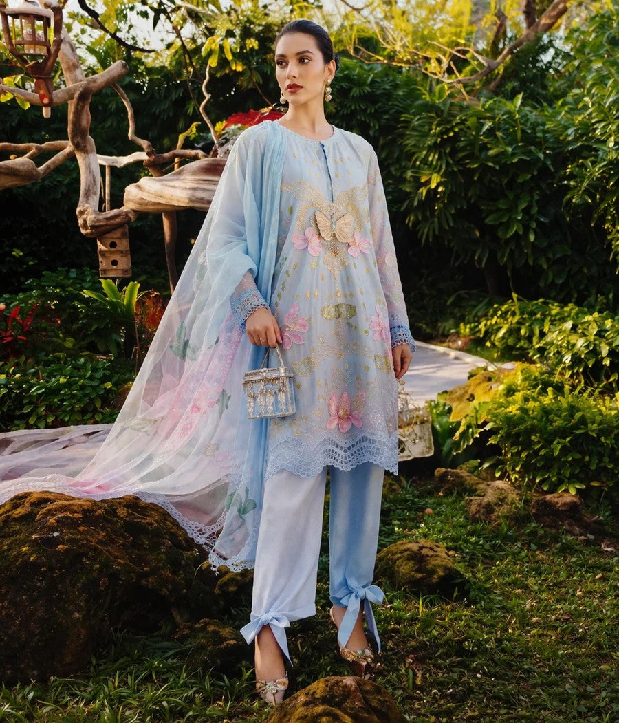 Maria B Luxury Lawn Embroidered 3 piece Unstitched / Stitched