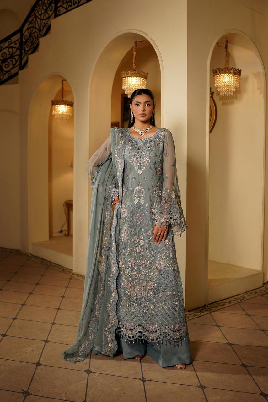 Maryams Formal Collection Chiffon Embroidery 3ps Unstitched / Stitched