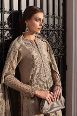 Maria B Luxury Lawn Chikan kari Embroidered 3 Piece Unstitched / Stitched