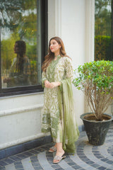 Aneela's Luxury Lawn Emb Collection 3Piece Unstitched / Stitched