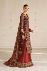 Baroque Luxury Chiffon Embroidered Dress 3 Piece Unstitched / Stitched