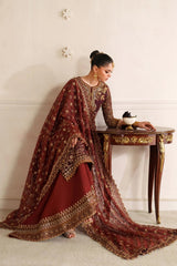 Baroque Luxury Chiffon Embroidered Dress 3 Piece Unstitched / Stitched
