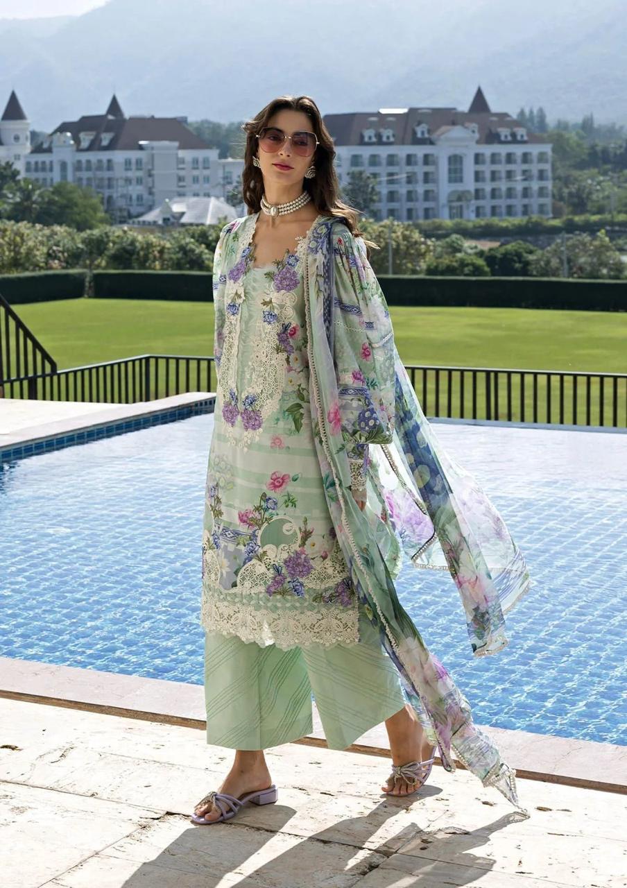 Elaf Summer Collection Lawn Embroidery 3Piece Unstitched / Stitched