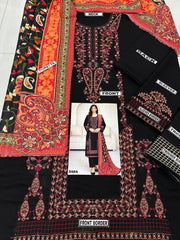 Hussain Rehar Luxury Embroidered Lawn 3 Piece Unstitched / Stitched