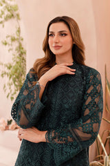 Azure Embroidered Soft Organza 3 Piece Unstitched / Stitched