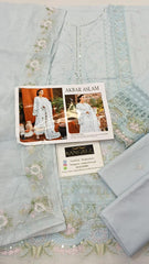 Akbar Aslam Lawn Chikan kari Embroidered 3 Piece Unstitched / Stitched