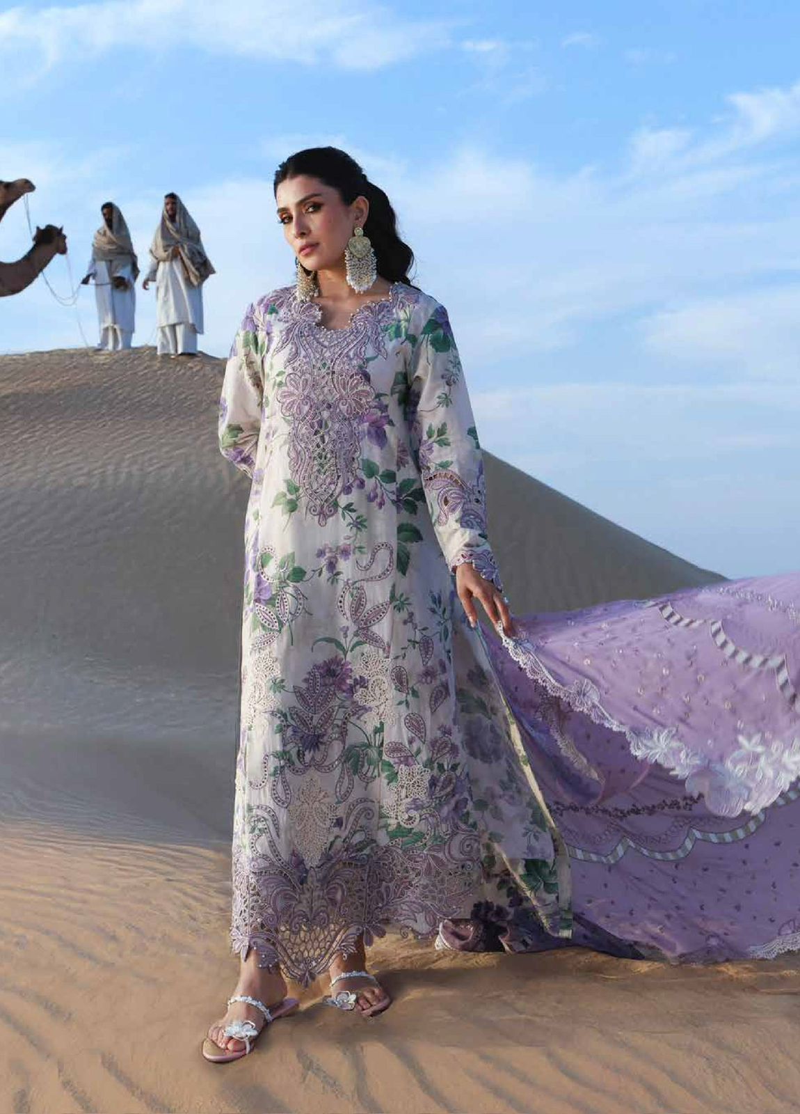 Nureh Luxury Lawn Emb Collection 3Piece Unstitched / Stitched