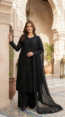 Azure luxury Chiffon Embroidered 3 Piece Unstitched / Stitched