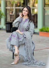 Mushq Embroidered Lawn Cotton Collection 3 piece Unstitched / Stitched