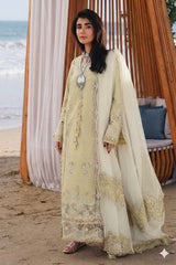 Qalamkar Luxury Lawn Chikan Kari Embroidery Collection 3 Piece Unstitched / Stitched