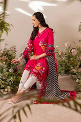 Charizma Qara Festive Lawn Embroidery 3Piece Unstitched / Stitched