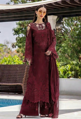 Adan Libas Luxury Lawn Embroidered Chikankari 3 Piece Unstitched / Stitched