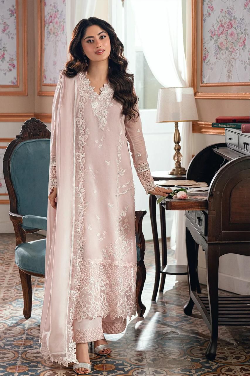 Azure luxury Chiffon Embroidered 3 Piece Unstitched / Stitched
