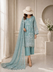 Rangre Embroidered Luxury Chiffon 3 Piece Unstitched / Stitched