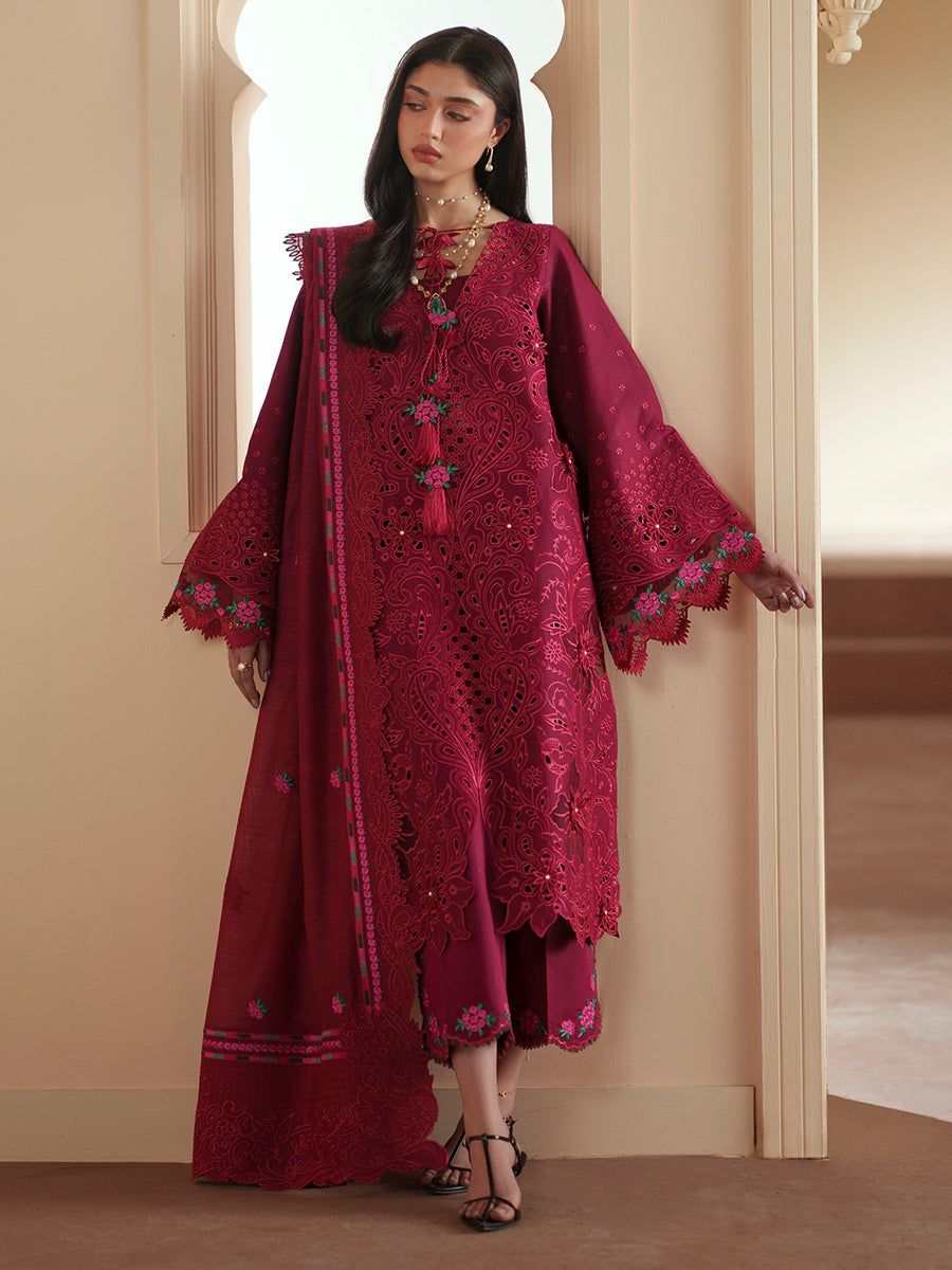Bin Ilyas Luxury Lawn Embroidered Dress 3Piece Unstithced / Stitched