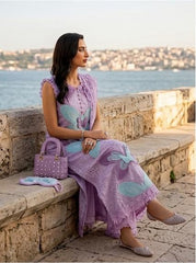 Maria B Luxury Lawn Chikan kari Embroidered 3 Piece Unstitched / Stitched