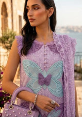 Maria B Luxury Lawn Chikan kari Embroidered 3 Piece Unstitched / Stitched