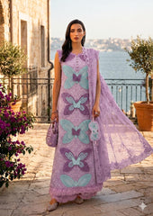 Maria B Luxury Lawn Chikan kari Embroidered 3 Piece Unstitched / Stitched