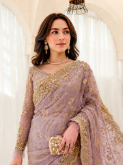 Indian Luxury Net Hand Work Embroidered Saree Unstitched / Stitched