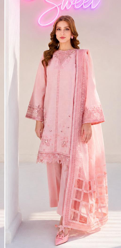 Rangrez Cotton Full Embroidery Collection 3 Piece Unstitched / Stitched