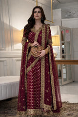 Haris Shakeel Embroidered Chiffon Collection 3 Piece Unstitched / Stitched