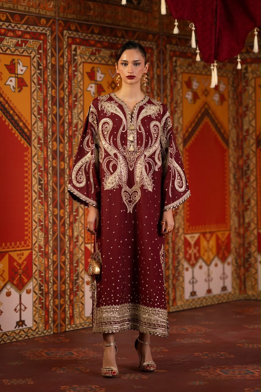 Ethnic Silk Collection Embroidered 3 piece Unstitched / Stitched