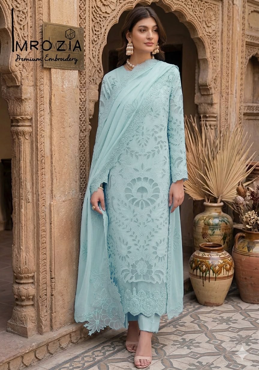 Imrozia Luxury Lawn Collection 3 piece Unstitched / Stitched