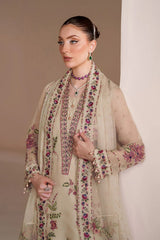 Alizeh Chiffon Embroidered & Hand Embellished 3 piece Unsitched / Stitched