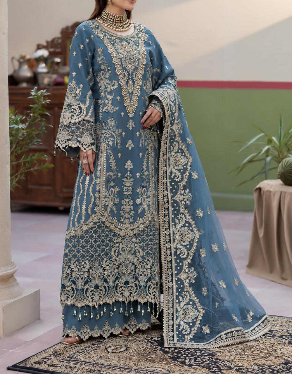 Imrozia Luxury Organza Collection Embroidered 3 Piece Unstitched / Stitched