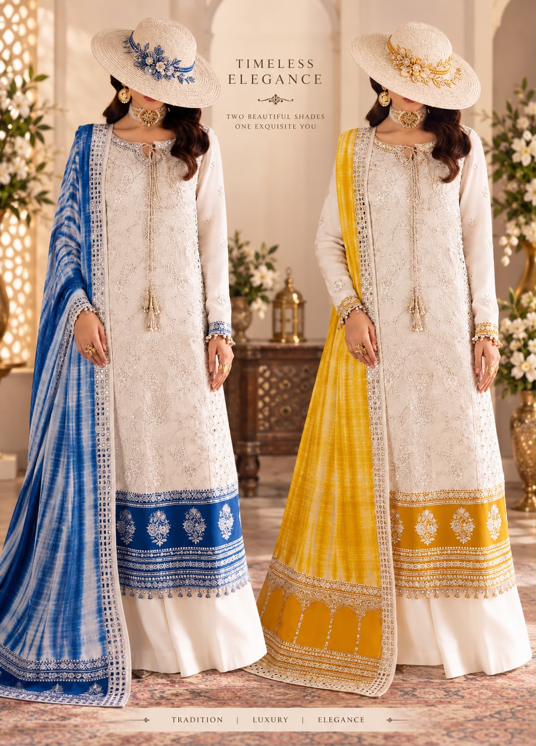 Charizma Luxury Chiffon Collection 3 Piece Unstitched / Stitched