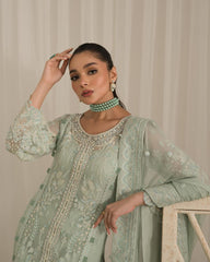 Gulaal Embroidered Chiffon Wedding Collection 3 Piece Unstitched / Stitched