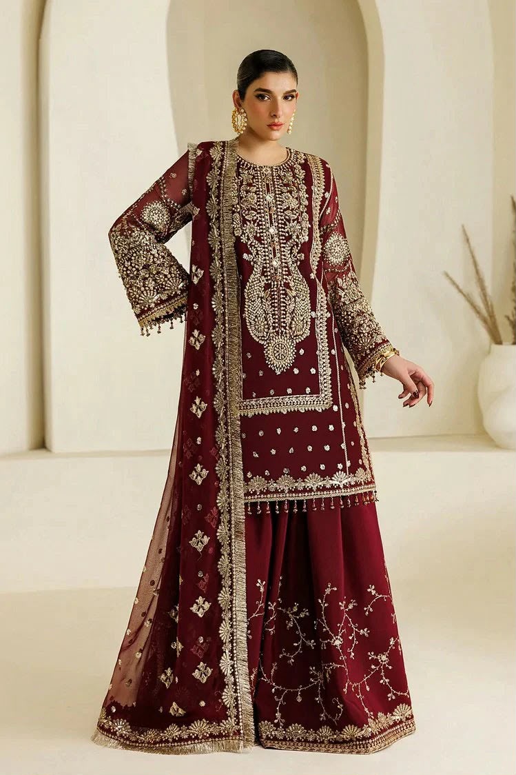 Alizeh Chiffon Embroidered & Hand Embellished 3 piece Unsitched / Stitched