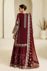 Alizeh Chiffon Embroidered & Hand Embellished 3 piece Unsitched / Stitched