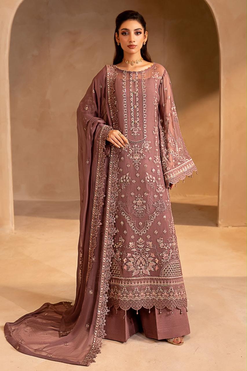 Maryams Formal Collection Chiffon Embroidery 3ps Unstitched / Stitched