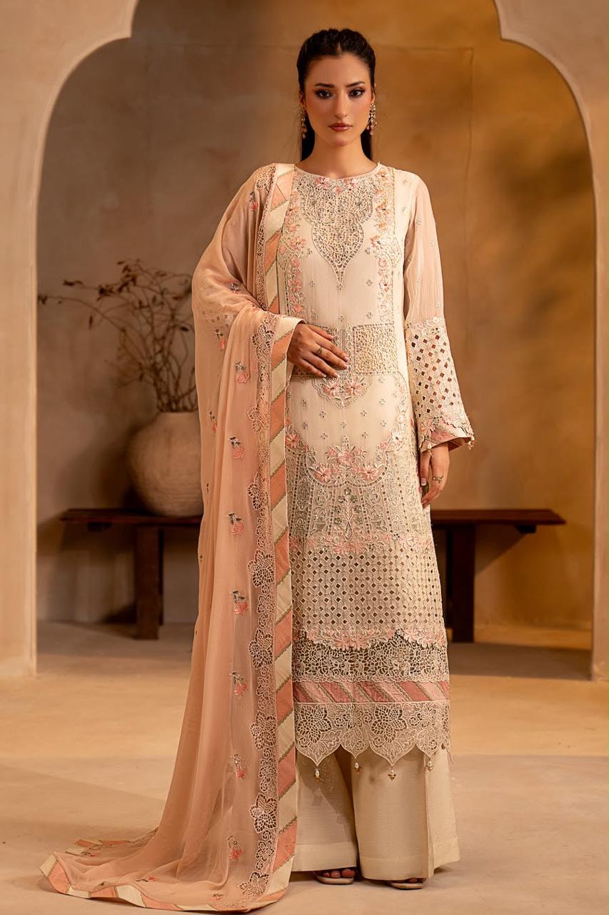 Maryams Formal Collection Chiffon Embroidery 3ps Unstitched / Stitched