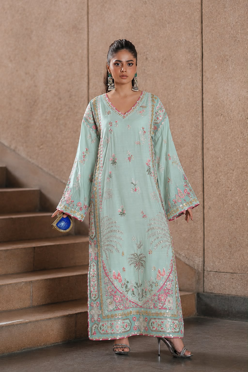 Ethnic Silk Collection Embroidered 3 piece Unstitched / Stitched