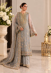 Baroque Luxury Chiffon Embroidered Dress 3 Piece Unstitched / Stitched