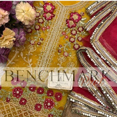 Benchmark Luxury Pret Organza Collection 3 piece Unstitched