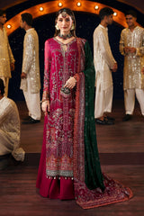 Nureh Embroidered Luxury Chiffion 3 piece Unstitched / Stitched