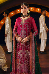 Nureh Embroidered Luxury Chiffion 3 piece Unstitched / Stitched