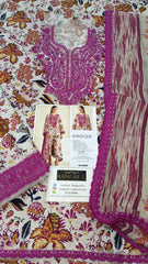 Baroque Luxury Embroidered Lawn 3 Piece Unstitched / Stitched