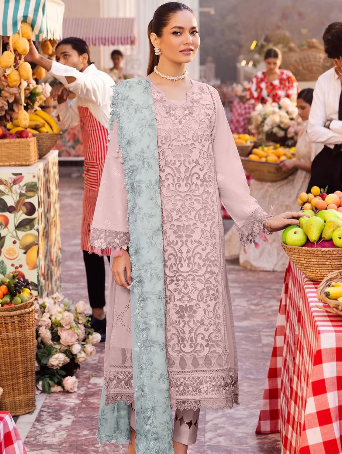 Noor By Saadia Asad Embroidered Luxury Lawn Collection 3 Piece Unstitched / Stitched